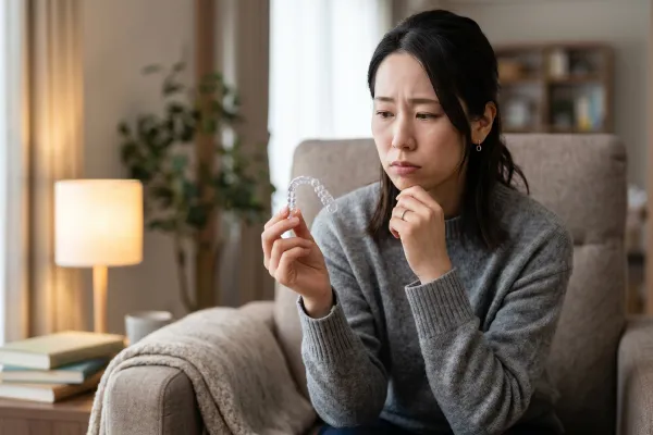 マウスピース矯正を迷っている女性